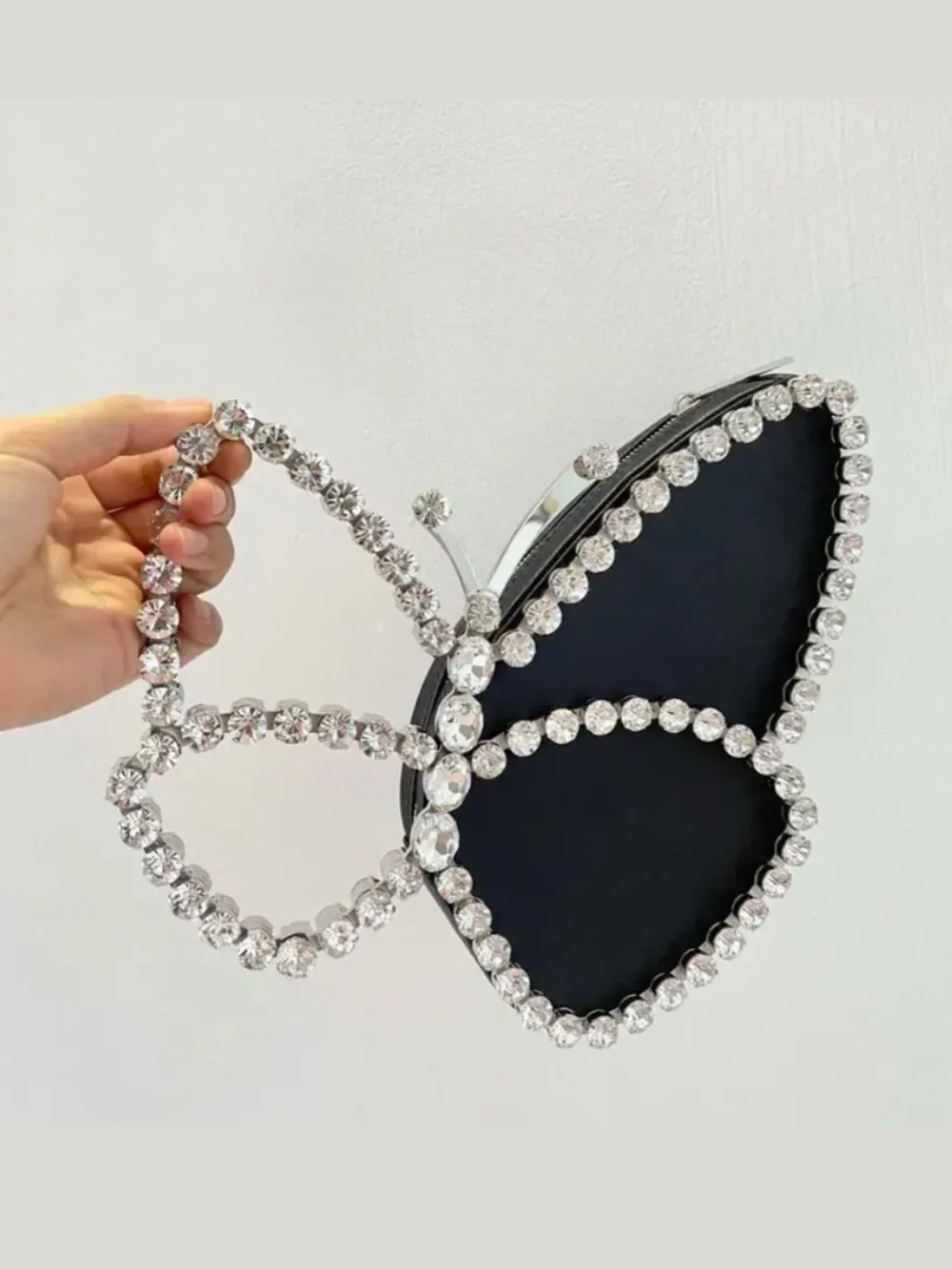 Butterfly Rhinestone Crystal Novelty Crossbody Bag Evening Purse Clutch
